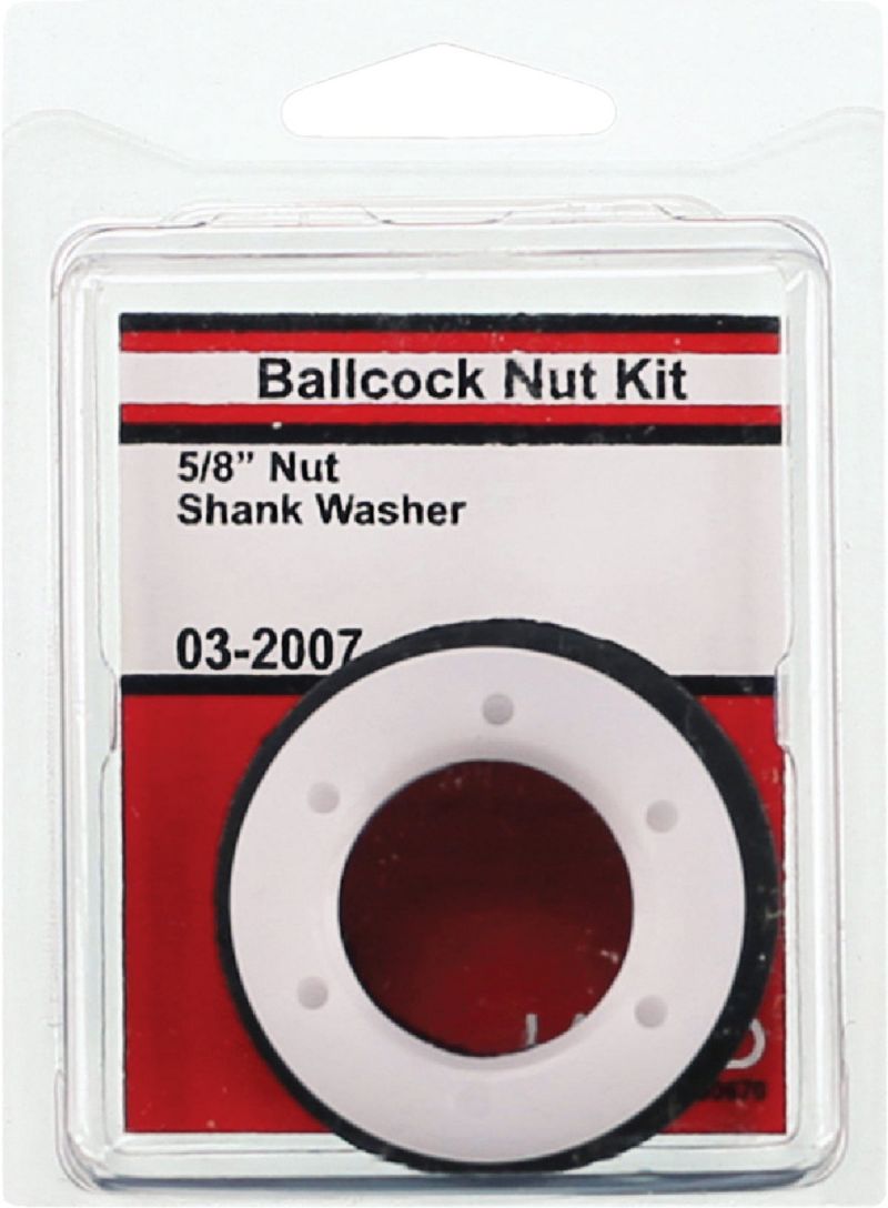 LASCO 03-2007 Plastic Ballcock Shank Jam Nut Kit with Beveled Washer 